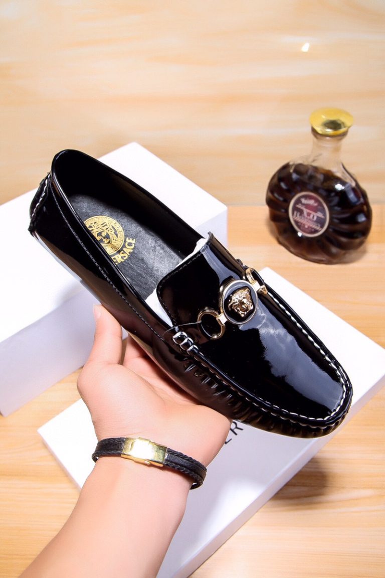 Versace Schuhe Leder Designer Replik Schuhe Online