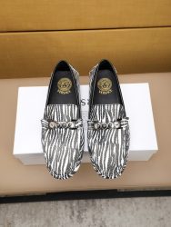 Versace Shoes Leather Elegant 1:1 Fake Designer Shoes Cheap
