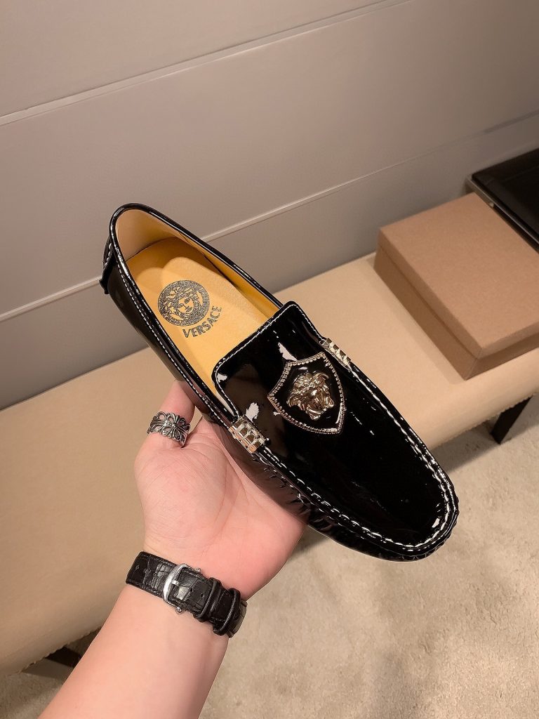 Versace zapatos de cuero elegante Dupe zapatos falsos para la venta