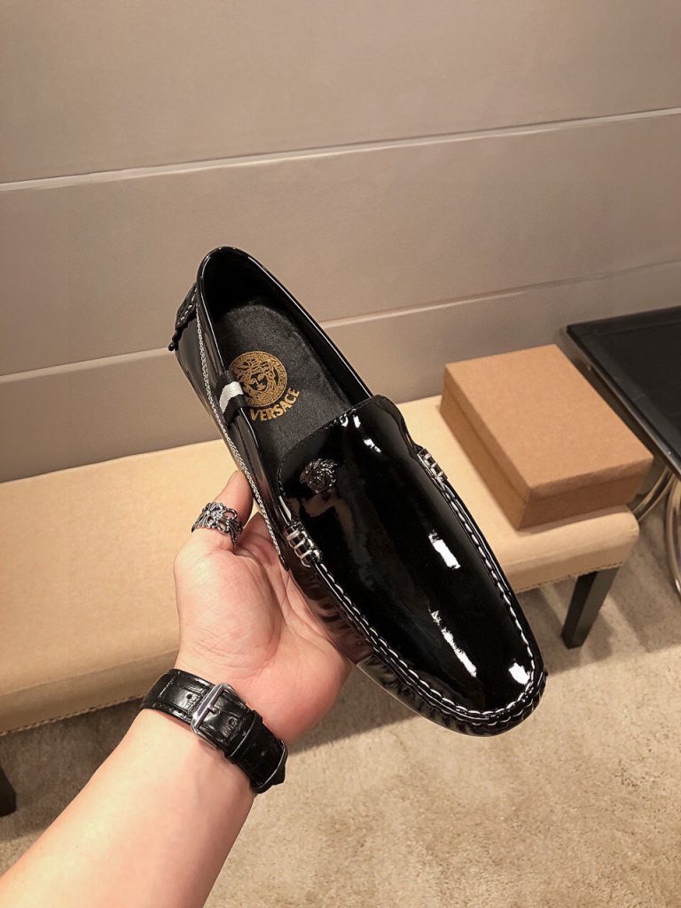 Versace Shoes Leather Fashion Fake Replica Shoes Cheap