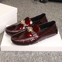 Versace Shoes Leather Red Casual Dupe Replica Shoe Websites