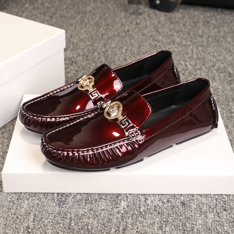 Versace Shoes Leather Red Casual Dupe Replica Shoe Websites