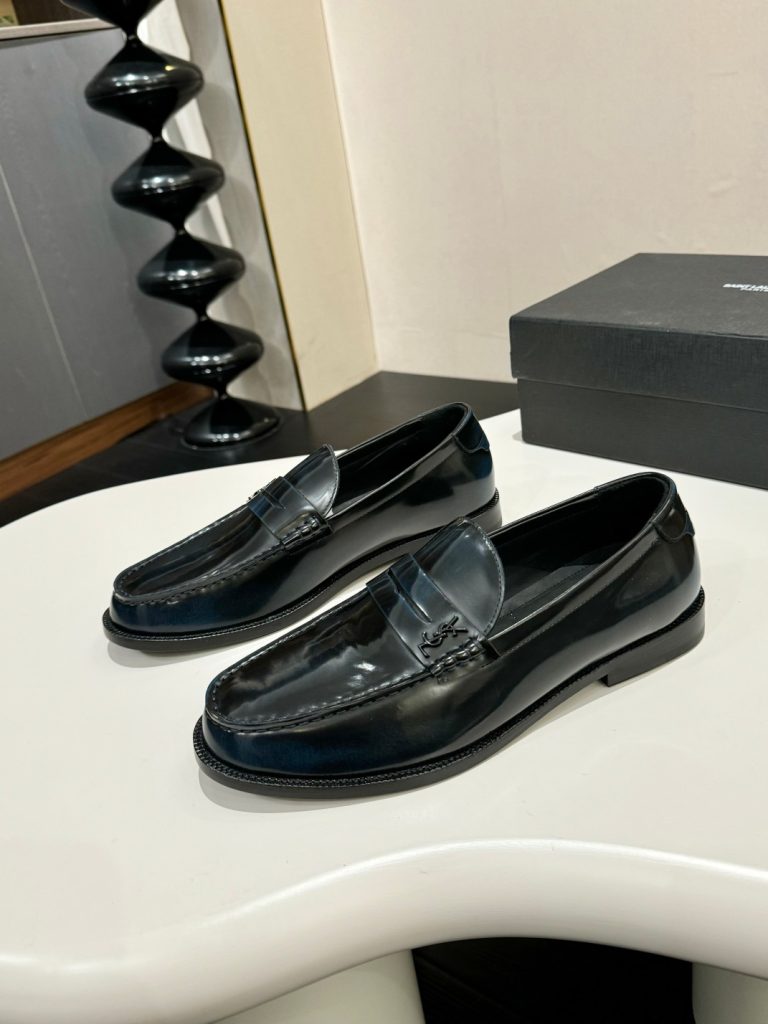 Ysl Shoes Leather Formal First Copy Replica Trainers