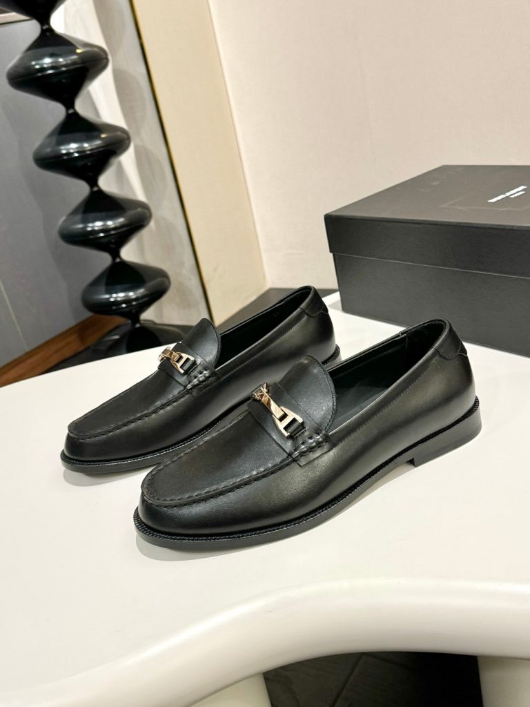 Ysl Shoes Leather Formal Dupe Fake Sneakers